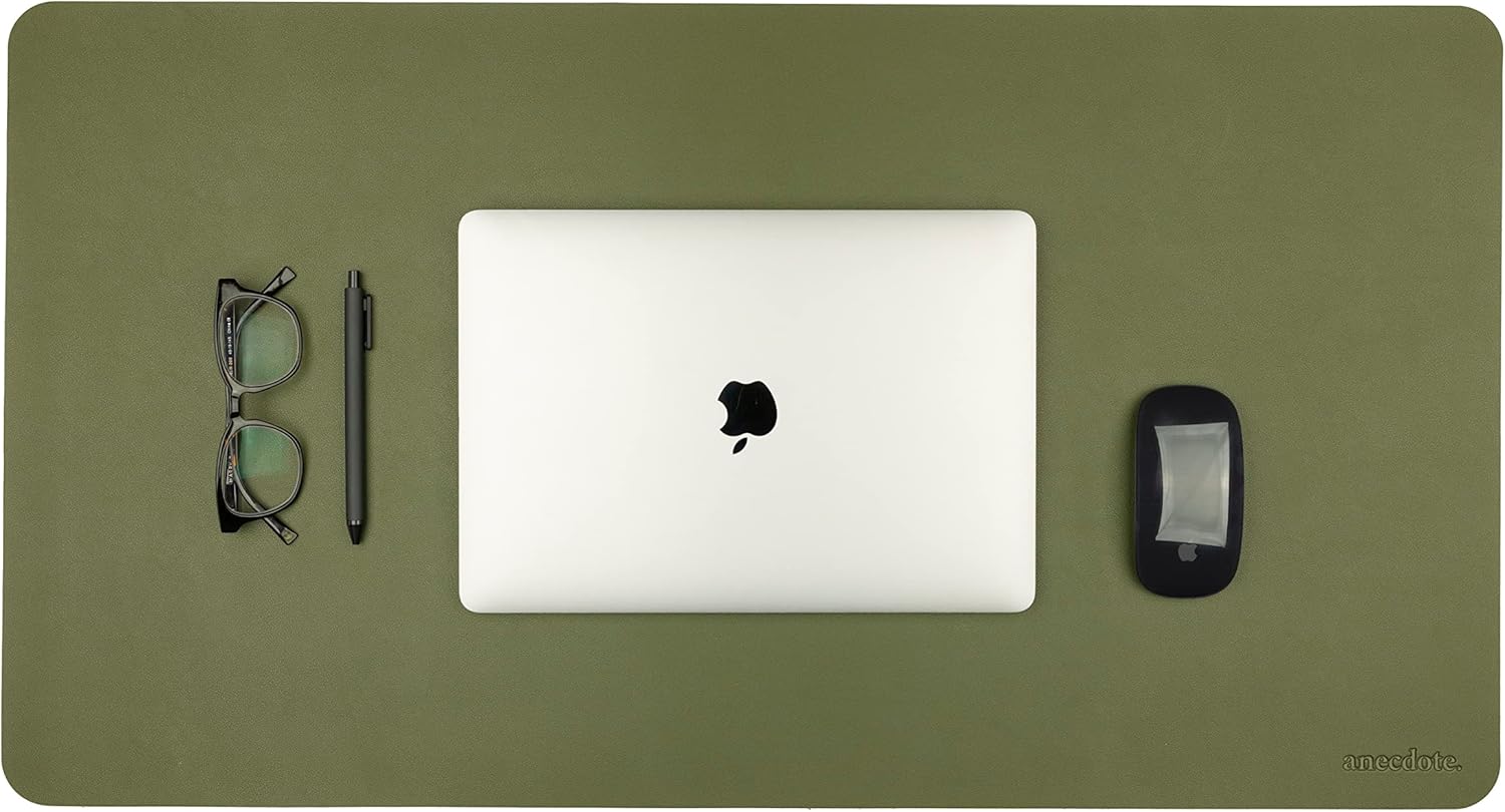 ANECDOTE Vegan Leather Desk Pad - 31.5"x17" Desk Mat for Your Office. This Quality Large Mouse Pad has Chic Elegance, Professional Look & Satisfying Touch - The Perfect Leather Mouse Pad for You!