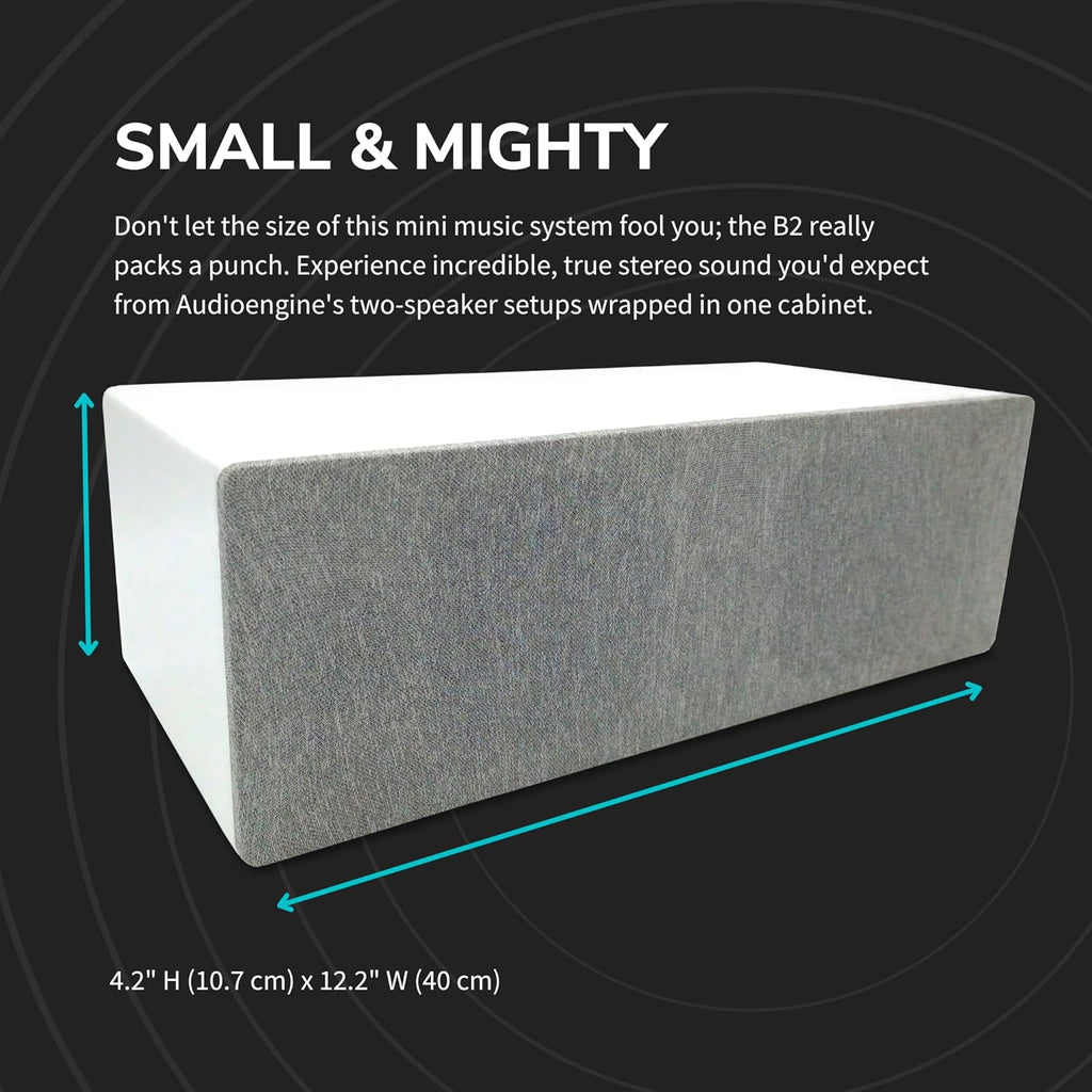 Audioengine All in One A2+ (B2) Portable Wireless Speaker - Audio with Lossless aptX Bluetooth and Analog Audio Input for Phone, Tablet, and Computers
