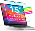 VINTEZ Magnetic Blue Light Screen Protector Compatible With MacBook Air 15" 2023, 2024, M2, M3 Anti Blue Light Blocking Filter for Laptop