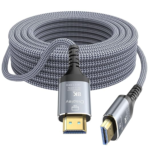 8K Fiber Optic HDMI Cable 65FT, 48Gbps Ultra High Speed Long HDMI 2.1 Cord by Anehmeta