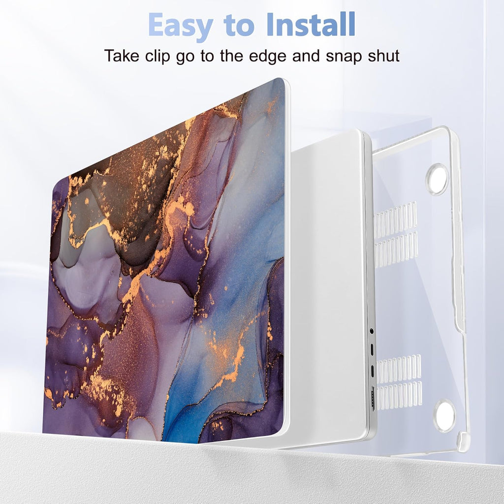 for MacBook Pro 16 inch Case 2021 2022 2023 2024 Release A3186 A3403 M4 A2991 M3 A2780 M2 A2485 M1 Pro/Max, Hard Shell Case with Screen Protector & Keyboard Cover, Abstract Art