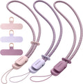 SURPHY 3 Pack Phone Wrist Strap with CellPhone Tether Tab, Cellphone Lanyard, Phone Strap with 2-Color Braided, Wrist Lanyard