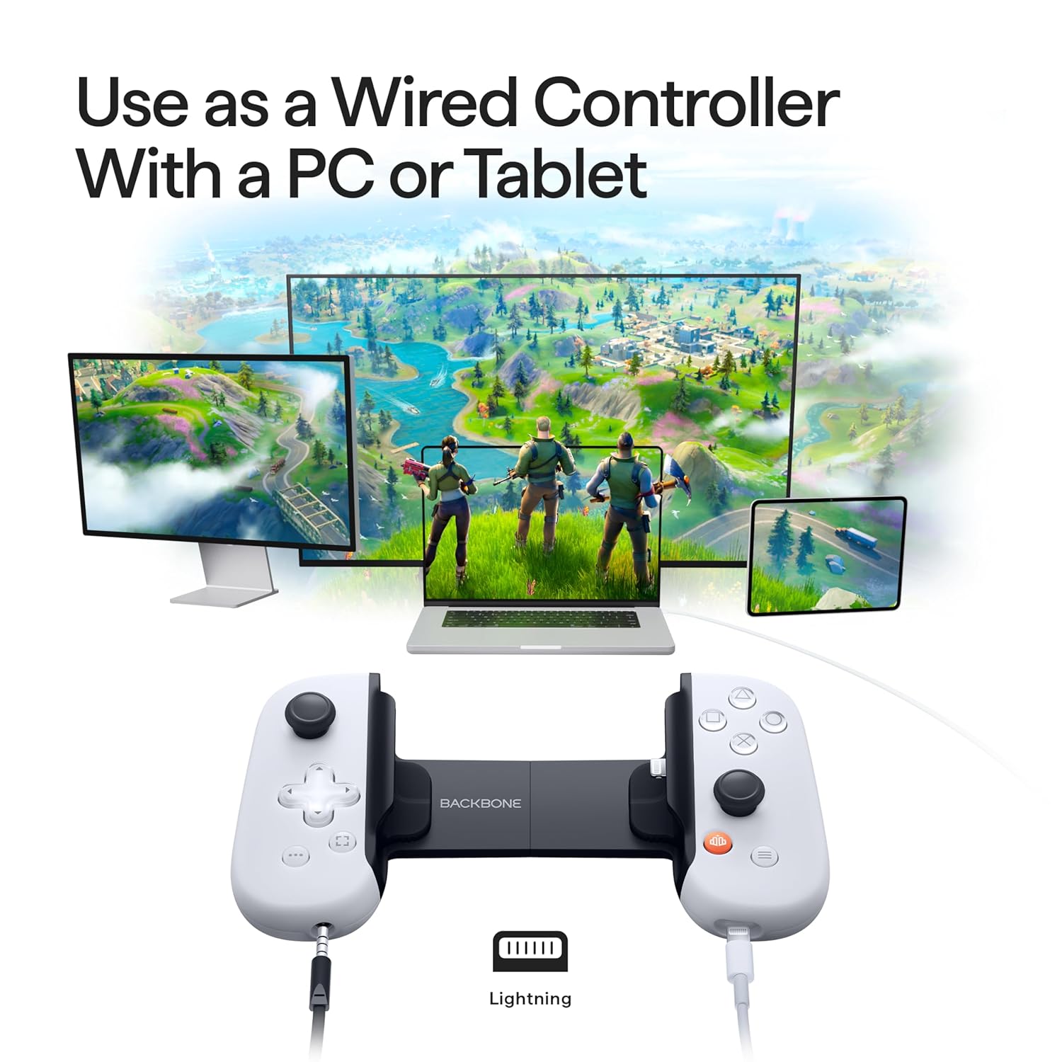 BACKBONE One Mobile Gaming Controller for iPhone (Lightning) - PlayStation Edition - 1st Gen - Turn Your iPhone into a Gaming Console - Play Xbox, PlayStation, Call of Duty, Roblox, Minecraft & More