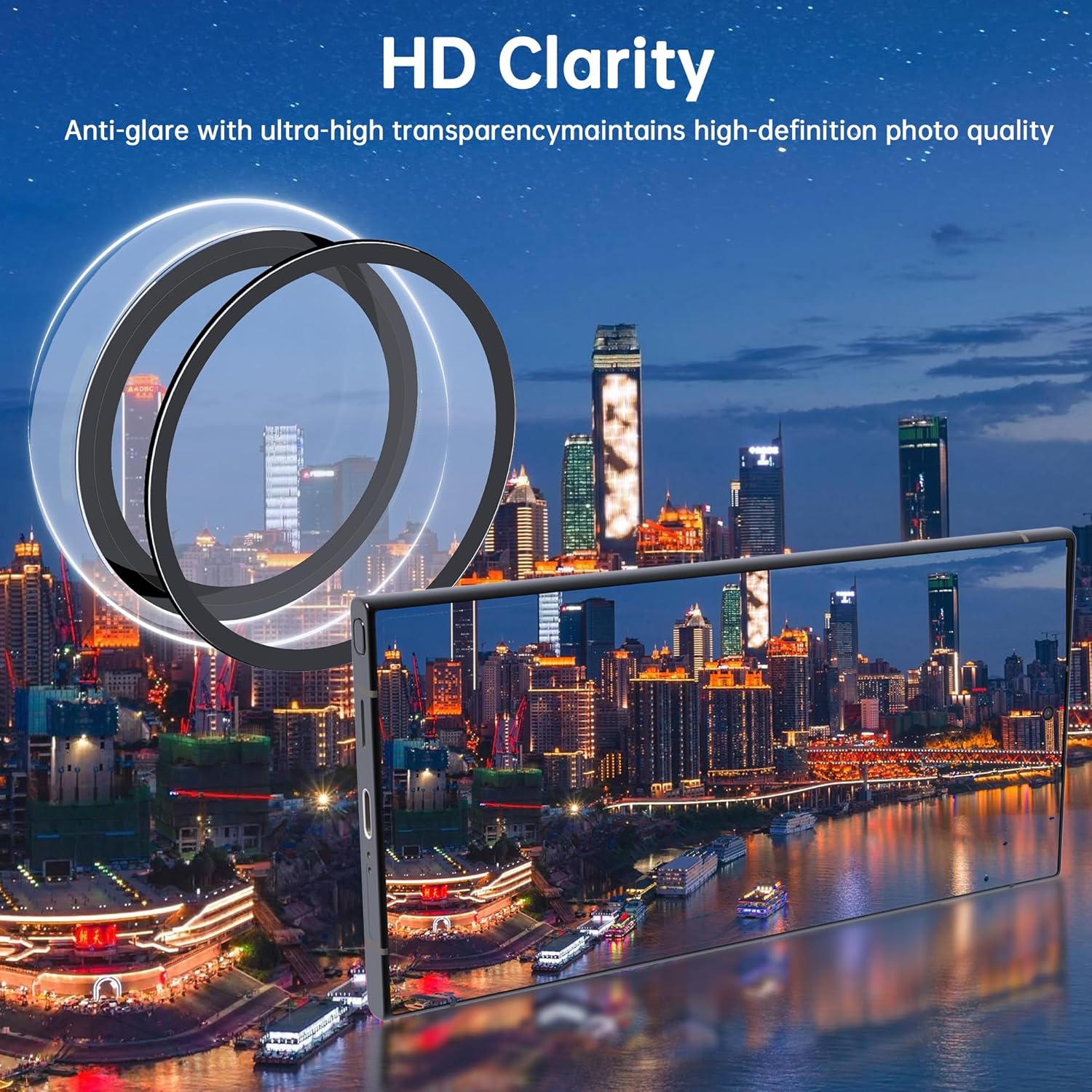 For Samsung Galaxy S25 Ultra Camera Lens Protector, Individual Lens Protector, Ultra HD 9H Tempered Glass Screen Protective Cover, Anti-scratch, Military Grade Drop Protection 2 Set. (Clear, S25 Ultra)