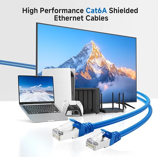 Cable Matters 10Gbps Snagless Long Shielded Cat 6A Ethernet Cable - 125ft - Image 2