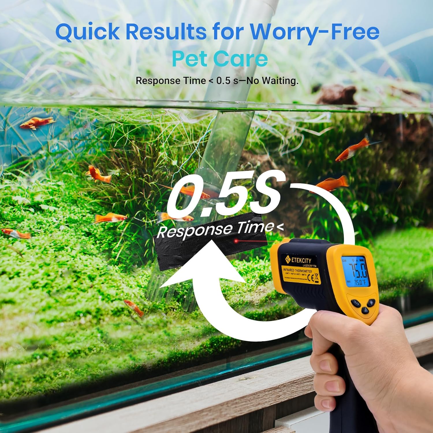 Etekcity Infrared Thermometer Temperature Gun 1080, -58°F to 1130°F for Meat Food Pizza Oven Griddle Accessories, Heat Gun for Cooking, Kitchen, Fridge, Reptile,BBQ