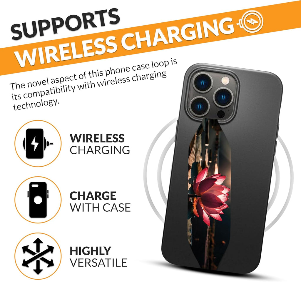 Phone Grip Strap - Pack of 2 Reversible Finger Holder for Phone Back, Customizable Anti-Slip Design, Wireless Charging Compatible Detachable Holder for iPhone - Cat Nap