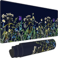 Weeds Flowers Large Mouse Pad,Gaming Keyboard Desk Pad,Extended Mouse Mat Non-Slip Rubber Base with Stitched Edges for Office Game Home XL 31.5"x11.8"