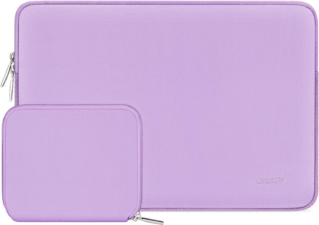 MOSISO Laptop Case 13.3 inch, 13-13.3 inch Laptop Sleeve Bag Compatible with MacBook Air/Pro 13/Pro 14 M5 M4 M3 M2 M1, HP Dell ASUS Lenovo, Neoprene Computer Sleeve Bag with Small Case, Purple
