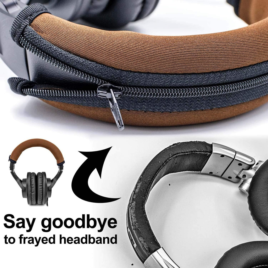 Replacement Headband Cover Compatible ATH M50X M50 M40X M40 M30X M20X Headphones (Brown)