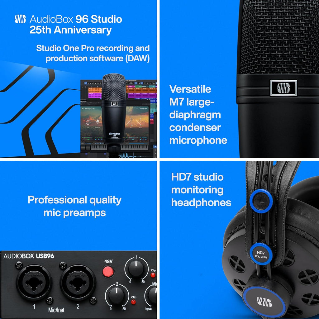 PreSonus AudioBox USB 96 Studio with Studio One Pro Software
