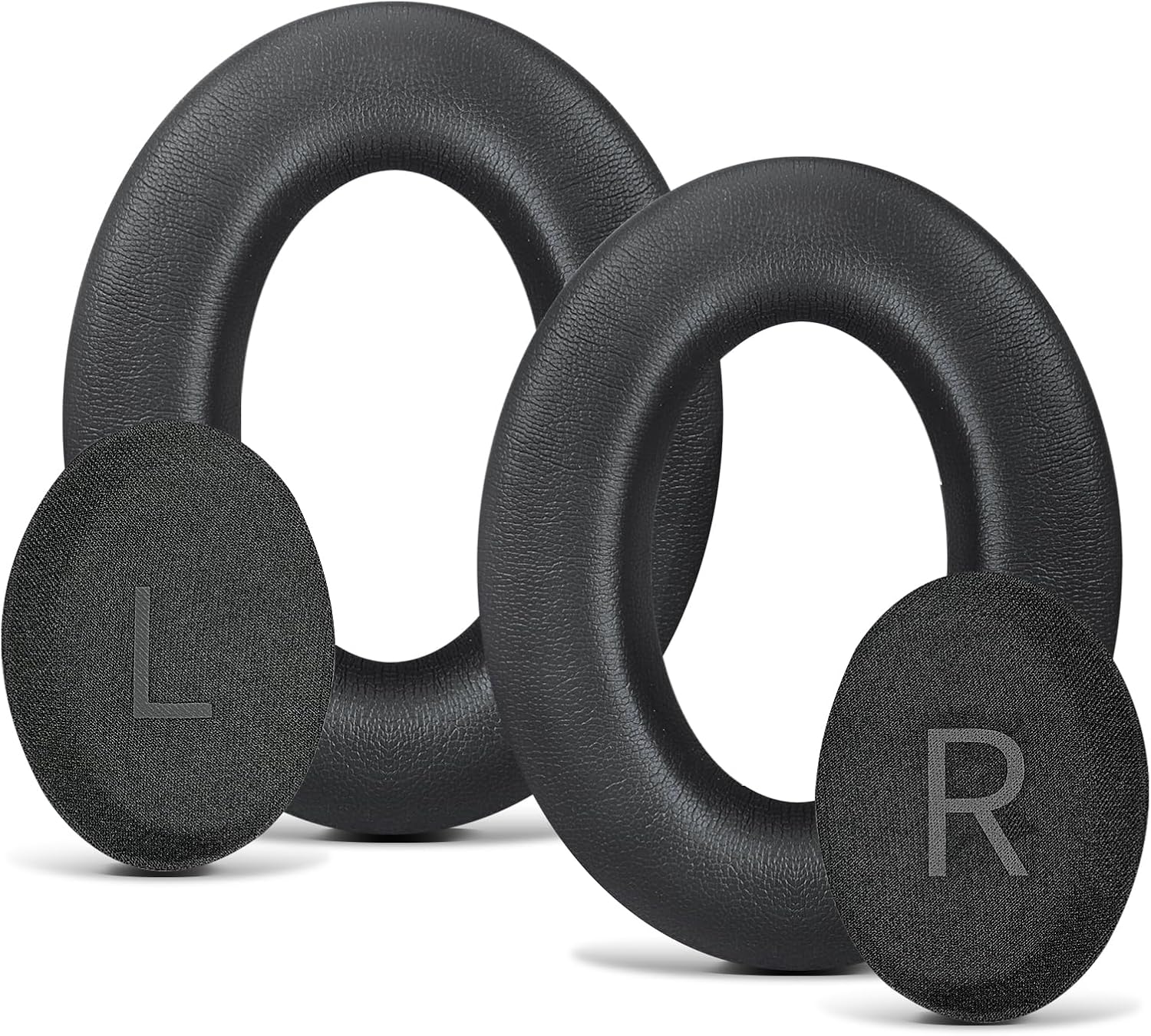 Headphones Replacement Ear Pads, Protein Leather earpad Cushions for Bose QuietComfort 45（QC45） Headphones, Softer Memory Foam - Black