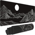 Black and White Mountain Large Mouse Pad,Gaming Keyboard Desk Pad,Extended Mouse Mat Non-Slip Rubber Base with Stitched Edges for Office Game Home XL 31.5"x11.8"