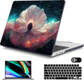 Mektron Case for MacBook Pro 16" M4 A3403 A3186 M3 A2991 M2 A2780 M1 A2485 (2021/2023/2024) Pro/Max with Touch ID, Hard Shell Plastic Laptop Cover Keyboard Cover Screen Protector, Galaxy Flower