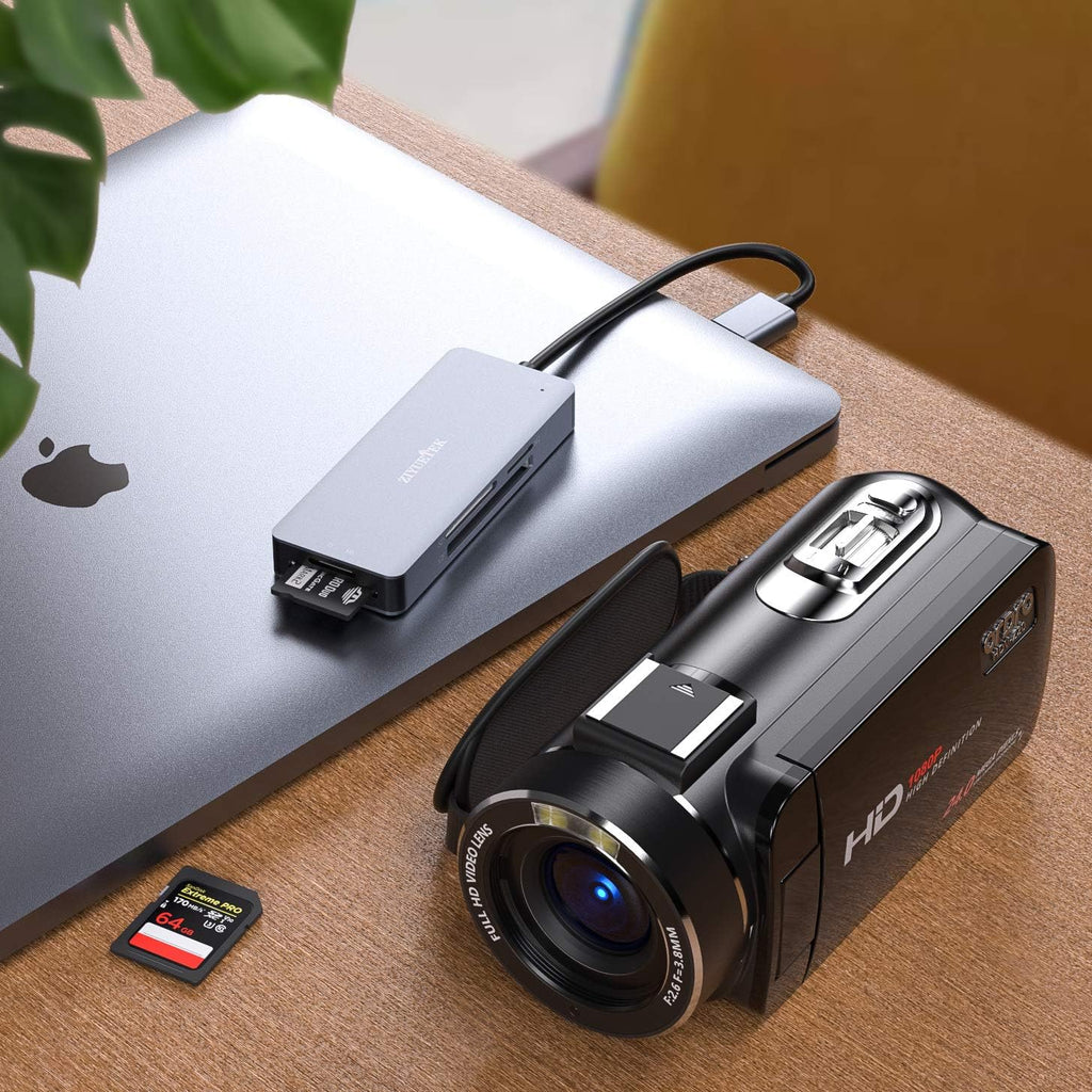 CF Card Reader,USB 3.0 to Compact Flash Memory Card Reader Adapter 5Gbps Read 5 Cards Simultaneously for SDXC, SDHC, SD, Micro SDXC, Micro SD, Micro SDHC, M2, MS, CF and UHS-I Card (Grey)
