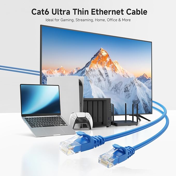 Cable Matters 10Gbps 5-Pack Snagless Cat 6 Ethernet Cable - 14ft - Image 2