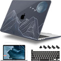 Case for MacBook Pro 13 inch with/Without Touch Bar (2016-2022, M2 A2338 M1 A2289 A2251 A2159 A1989 A1706 A1708), Hard Shell + Keyboard Cover + Dust Plug Abstract Mountain