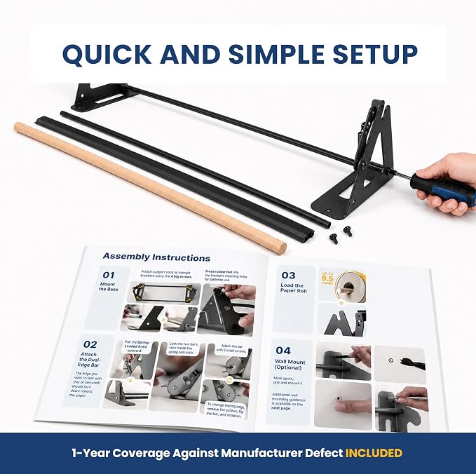 DIY Crew 36 Inch Paper Roll Dispenser and Cutter - Image 8