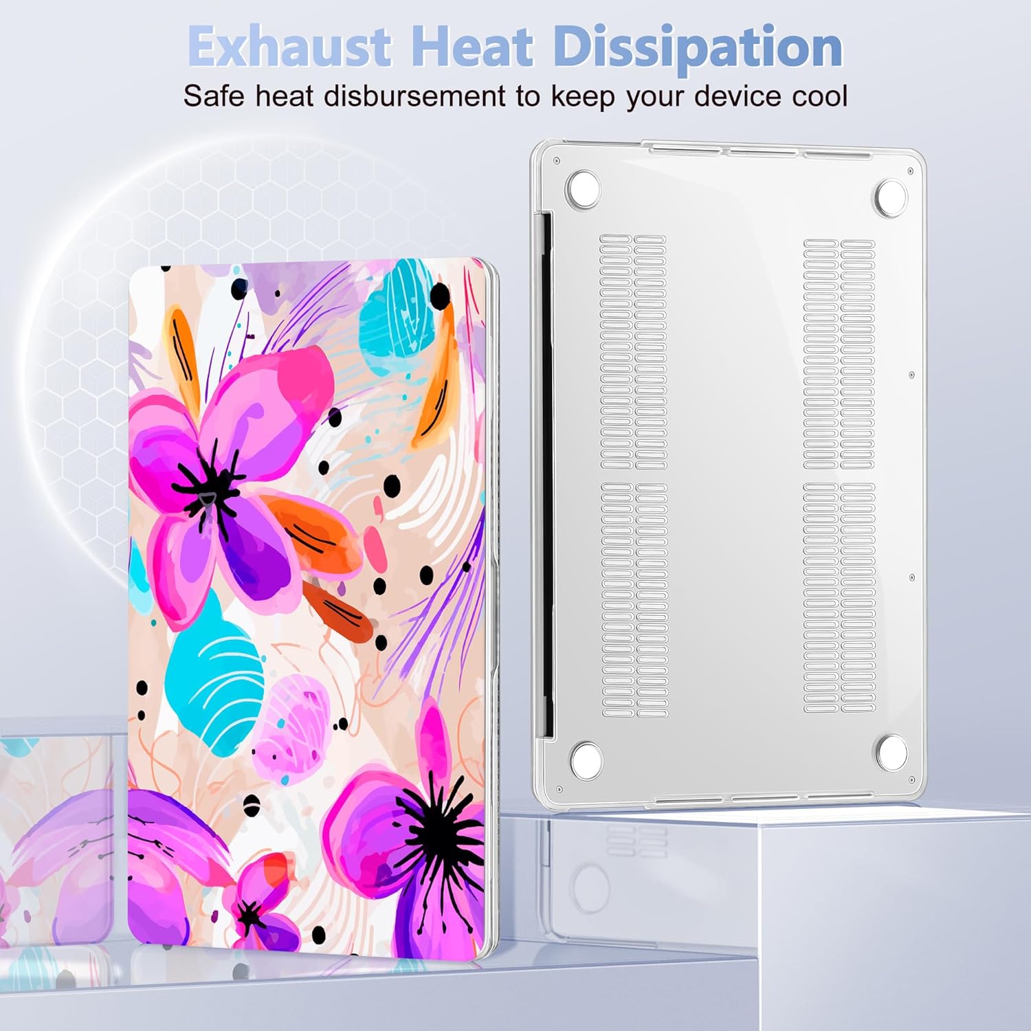 for MacBook Pro 16 inch Case 2019 2020 Release Model A2141, Plastic Hard Shell Cover with Keyboard Cover & Screen Protector for MacBook Pro 16 inch with Touch Bar & Touch ID, Trendy Floral