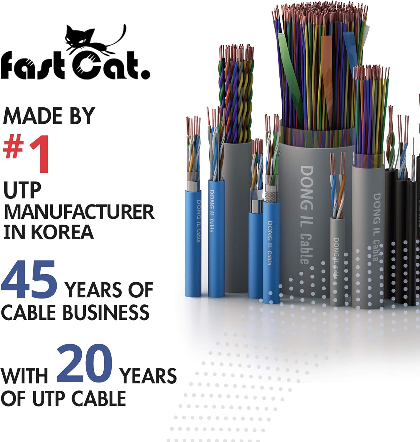 fast Cat. Cat5e Ethernet Cable 1000ft - 24 AWG, CMR, Insulated Bare Copper Wire Cat 5 ethernet Cable with FastReel - 350MHZ / Gigabit Speed UTP Cable Cat5e - CMR (White)