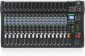 XTUGA 16 Channel Audio Mixer Sound Board Mixing Console, Audio Interface PC USB Bluetooth with 48V Phantom Digital Effect for DJ Live Recording Studio Karaoke(CT160)
