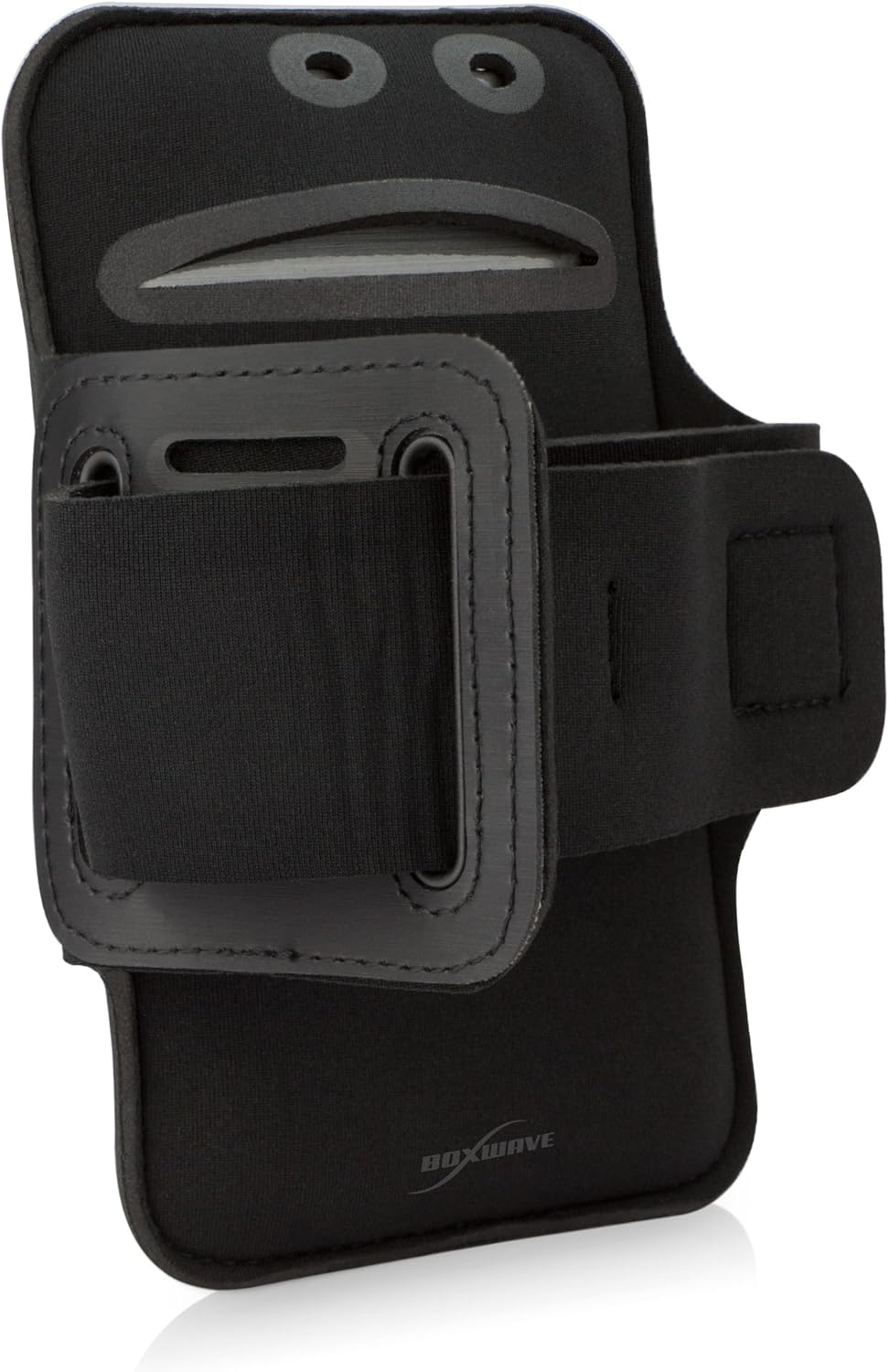 BoxWave Case Compatible with Wiseasy P3QT - Sports Armband, Adjustable Armband for Workout and Running - Jet Black