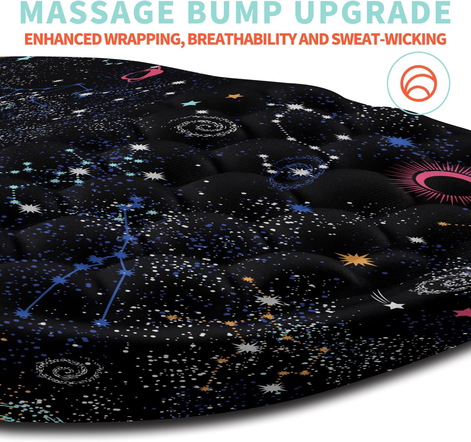 Ergonomic Mouse Pad Wrist Support with Memory Foam Massage Bulge, Carpal Tunnel Pain Relief Mousepad Wrist Rest for Mouse(12x8 inch, Galaxy)