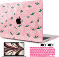 MEEgoodo Case for M4/M3/M2 MacBook Air 13.6 inch Case 2025 2024 2022, Fit Model A3240/A3113/A2681, Laptop Hard Shell with Keyboard Cover Compatible with MacBook Air 13 inch, Minimalist Strawberry