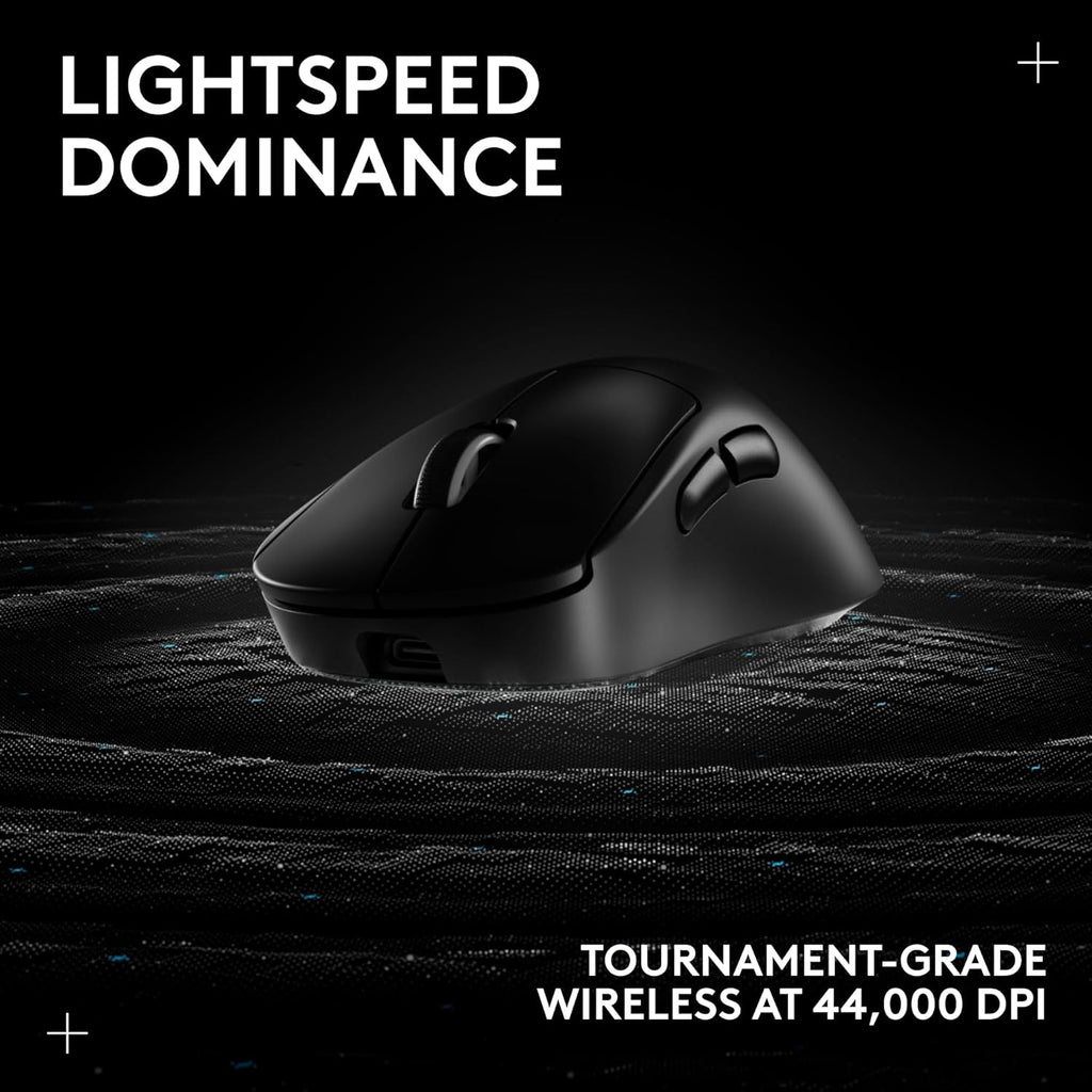 Logitech G PRO X Superlight 2 DEX Wireless Gaming Mouse, 60g pro-Grade Right-Handed Mouse with 5 programmable Buttons, USB-C Charging, 44k DPI Sensor, up to 8 kHz Polling for PC/Mac - Black