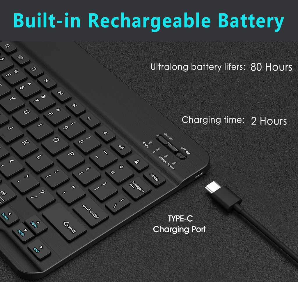 Keyboard Case for Samsung Galaxy Tab A9 Plus 5G 11 inch 2023 (SM-X210/X216/X218), Magnetic Detachable Wireless Keyboard Bluetooth, Smart Folio Cover with S Pen Holder for Galaxy Tab A9+ 11“（Black）