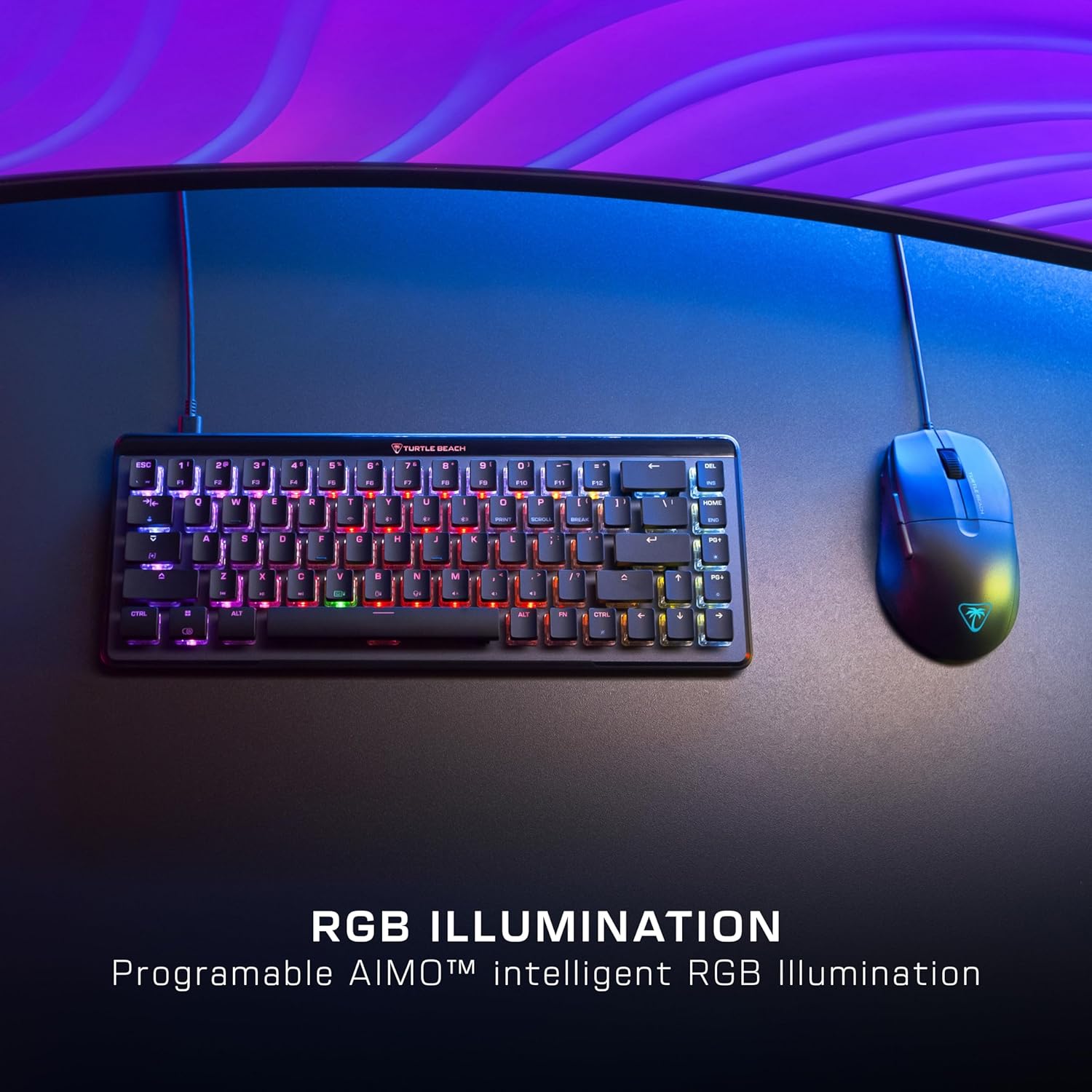 Turtle Beach Pure SEL - Ultra-Light Ergonomic RGB Gaming Mouse, 8K DPI Optical Sensor, Mechanical Switches, Pretension System, Pure PTFE Glides, RGB Illumination – Black
