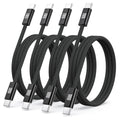 USB C to USB C Cable (3FT, 4Pack), 5A Fast Charging Nylon Braided USB-C to USB-C Phone Charger Type C Cable for iPhone Air 17 16 15 Pro Max,Samsung S25/S24 Ultra,MacBook Pro/Air,iPad,Pixel,PS5,Switch