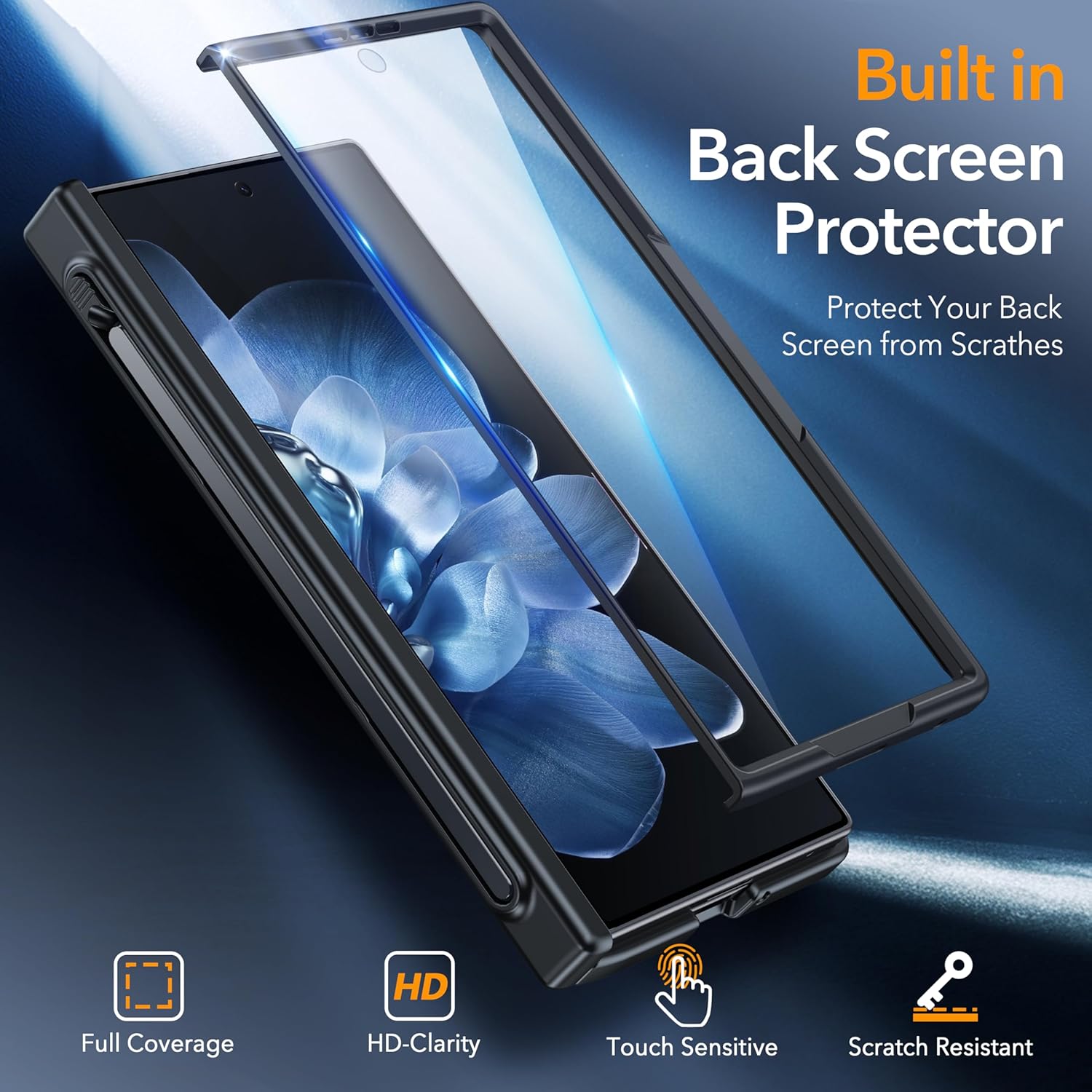 Oneagle Magnetic for Samsung Galaxy Z Fold 7 Case Built in Screen Protector Translucent [Fit for MagSafe] [S Pen Holder Slot] [Hinge Protection] MIL-Grade Shockproof Matte Case for Galaxy Z Fold 7