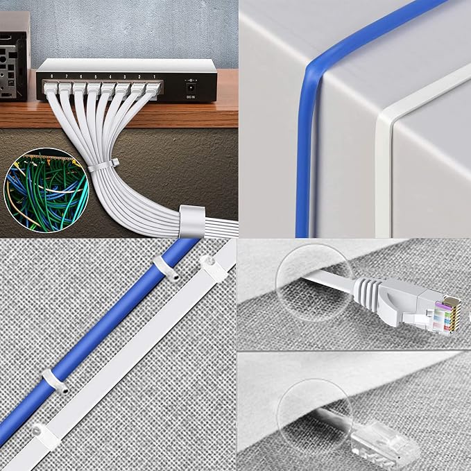 BUSOHE Cat6 Ethernet Cable 25 FT White, Cat-6 Flat RJ45 Computer Internet LAN - Image 6