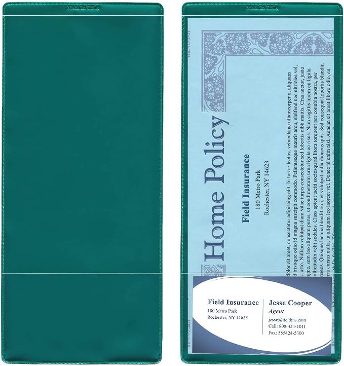 StoreSMART - Metallic Green Plastic Policy Holders - 10 Pack - INS30-MG-10 by StoreSMART