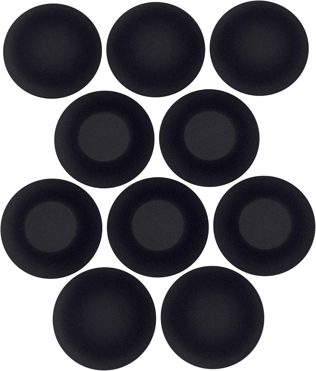 Ear Cushions Ultra Soft Foam Cover 60mm - 2.4" inch Replacement for Most Standard Size Office Telephone Headsets, Headphones, Earphones Earbuds (Black) 10 Pack