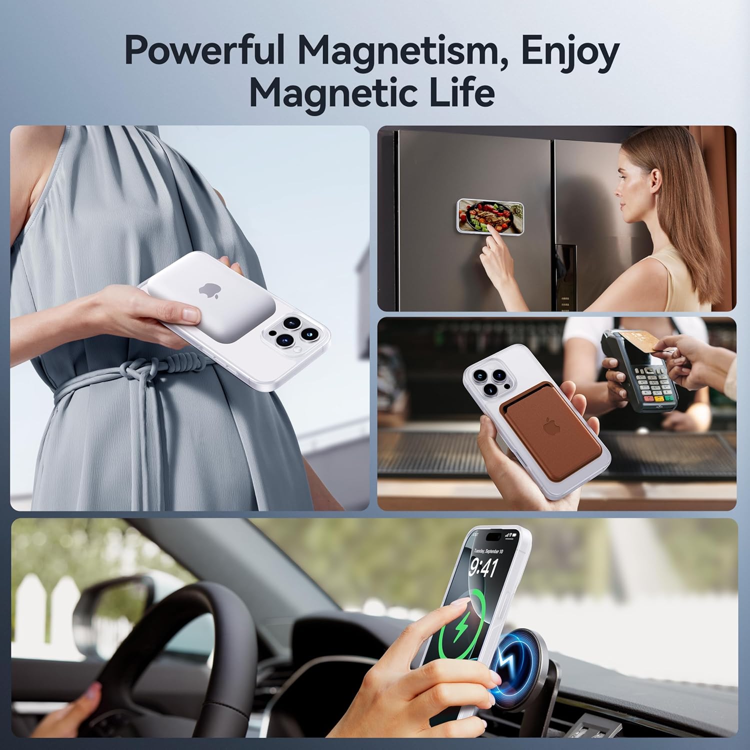 CASEKOO Designed for iPhone 16 Pro Max Case with Magnetic Invisible Stand [Military Drop Protection] [Compatible with MagSafe] Shockproof Slim Translucent Matte Promax Case 6.9 Inch，Translucent White