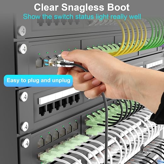 Cat 6 Patch Cables 0.5 feet, Slim Cat6a Ethernet Patch Cable 10Gbps 550Mhz - Image 5