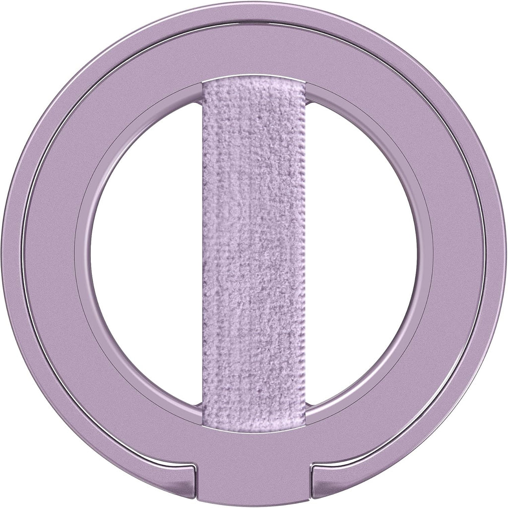 EWA MagOne Ultra Phone Grip Stand with Replaceable Elastic Finger Loop, Removable Magnetic Ring Holder Kickstand Loop, Accessories for iPhone 16, 15, 14, 13 Pro/Max/Plus (Purple)