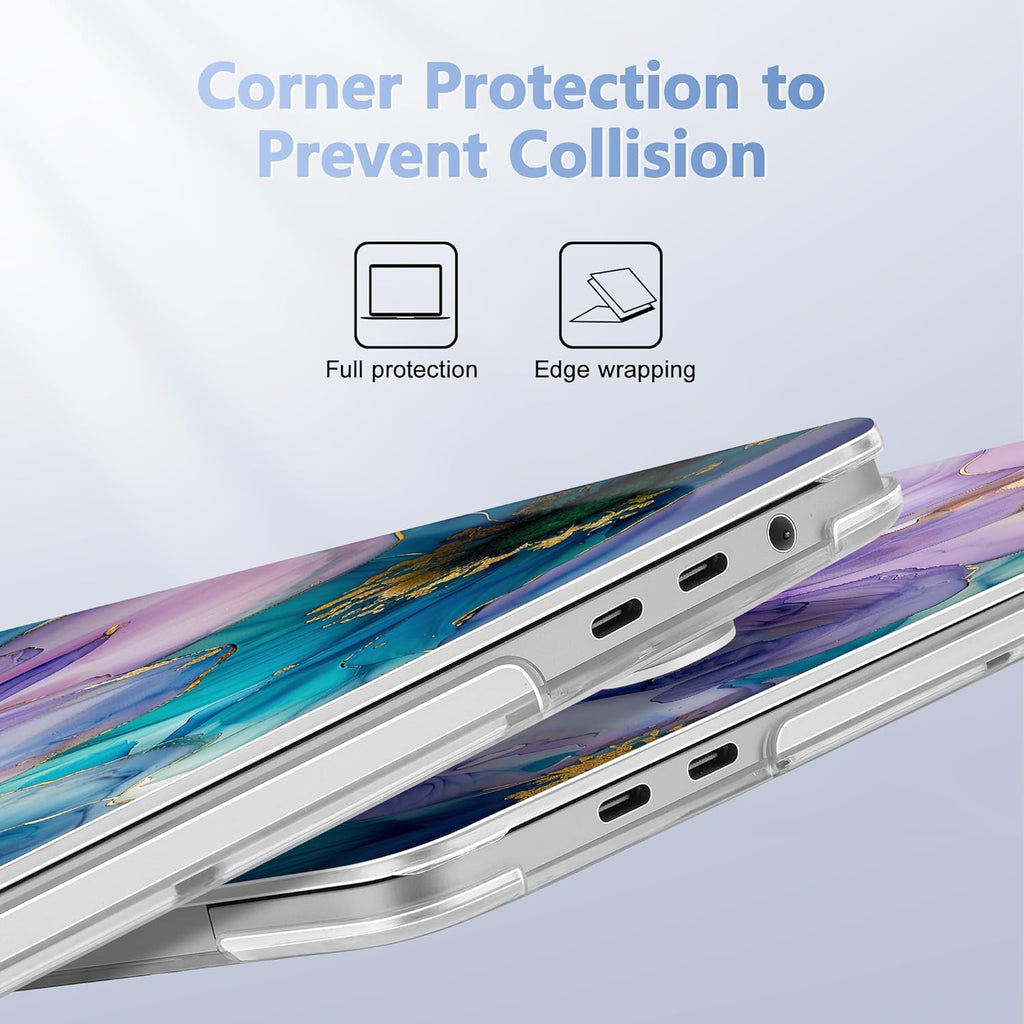 for MacBook Pro 16 inch Case 2019 2020 Release Model A2141, Plastic Hard Shell Cover with Keyboard cover & Screen Protector for MacBook Pro 16 inch with Touch Bar & Touch ID, Fluid Art Flowers
