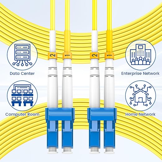 SpeedyCables- OS2 LC to LC Fiber Patch Cable 15m 6-Pack, 1G/10Gb Duplex 9/125um - Image 6