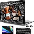 MEEgoodo for MacBook Air 13 inch Case 2021 2020 2019 2018 Released A2337 M1 A2179 A1932 with Touch ID, Plastic Hard Shell & Keyboard Cover Compatible with MacBook Air Case 13.3, Coffee