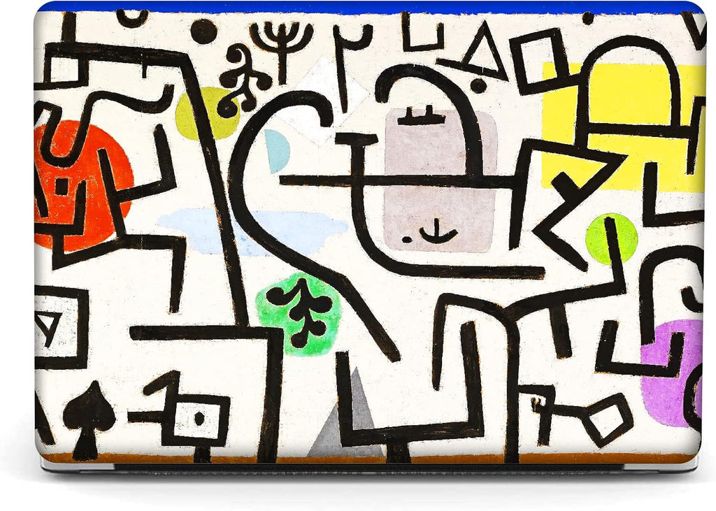 Berkin Arts Compatible with MacBook Air 13 inch Cover, 2022-2018 Release A1932 with Touch ID with Keyboard Cover & Screen Protector Naive Art (Picture of A Journey by Paul Klee)