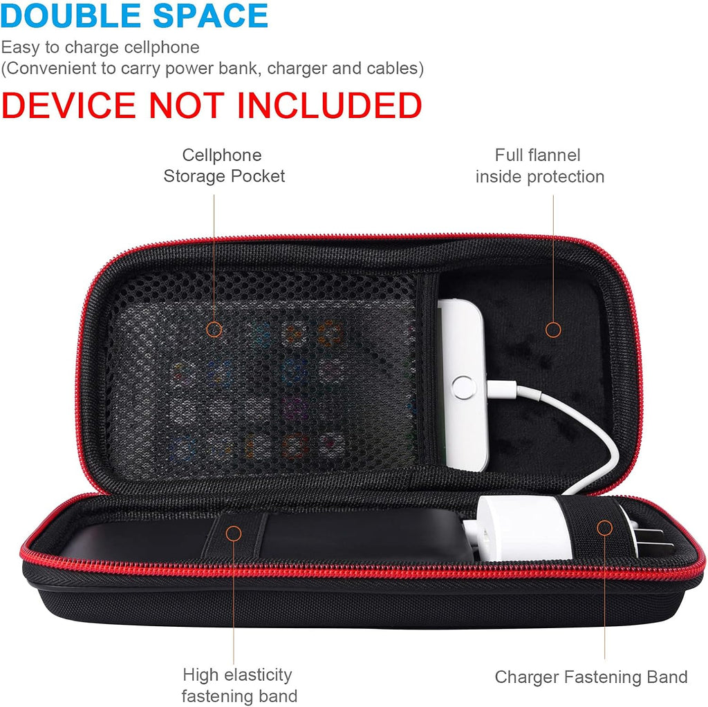 Power Bank Hard Travel Case Medium Compatible RAV Power 26800/20100/20000mAh, Anker Power Core 26800mAh/ PowerCore +26800mAh, INIU 10000mAh and Miady 10000/15000mAh (Medium Black)