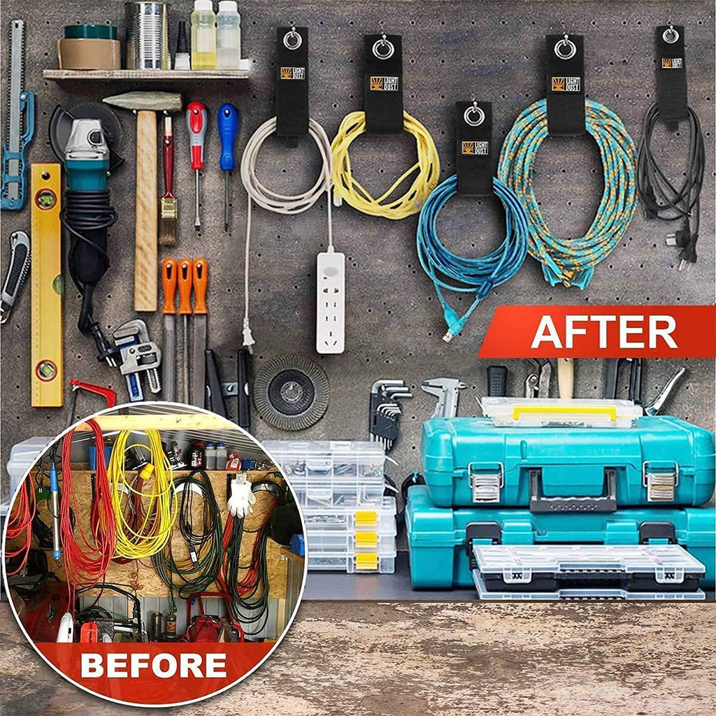 15PCS Heavy Duty Storage Straps - Garage Organization Tool Organizers and Fastening Straps - Cord Wrap Keeper, Cable Straps for Cords, Hoses, Rope, RV, Boat, and Garage Storage
