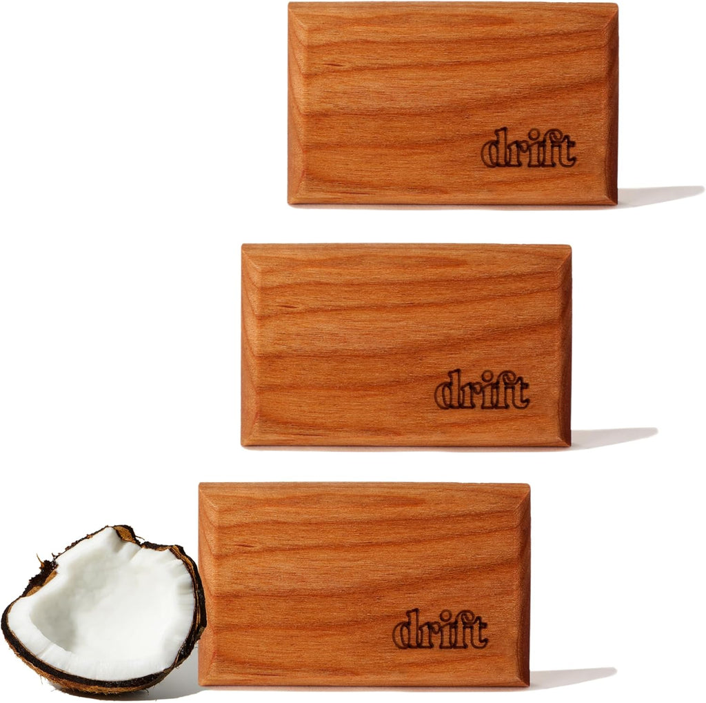 Drift Car Air Freshener - The Original Wood Air Freshener - Car Odor Eliminator - Long Lasting Scent - Metal Clip - Essential Oils - Clean Ingredients - Cabana Scent 3 Pack Refill - NO CLIP INCLUDED