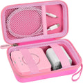 Travel Case for UCOMX for Nano/for Iseyyox/for LISEN/for RTOPS 3 in 1 Wireless Charger, Foldable Magnetic Charging Station Storage Holder Bag for Fast Charge Pad Cable and Adapter, Pink-Box Only