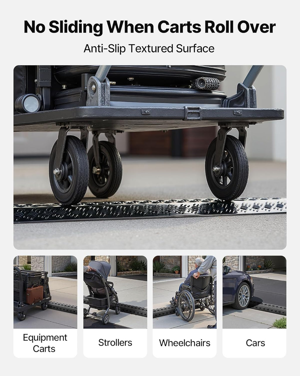 VEVOR 3 Pack Drop Over Cable Cover, 2 Channel Heavy Duty Cable Hose Protector Ramp, 38.3'' Floor Cord Cover, 17,500 lbs/Axle Load Capacity, for Traffic Areas, Indoor, Outdoor, Home, Office, Warehouse