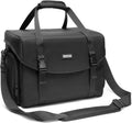 CADeN Camera Bag Case Shoulder Messenger Bag with Tripod Holder Compatible for Nikon, Canon, Sony, DSLR SLR Mirrorless Cameras Waterproof (Black, Large)