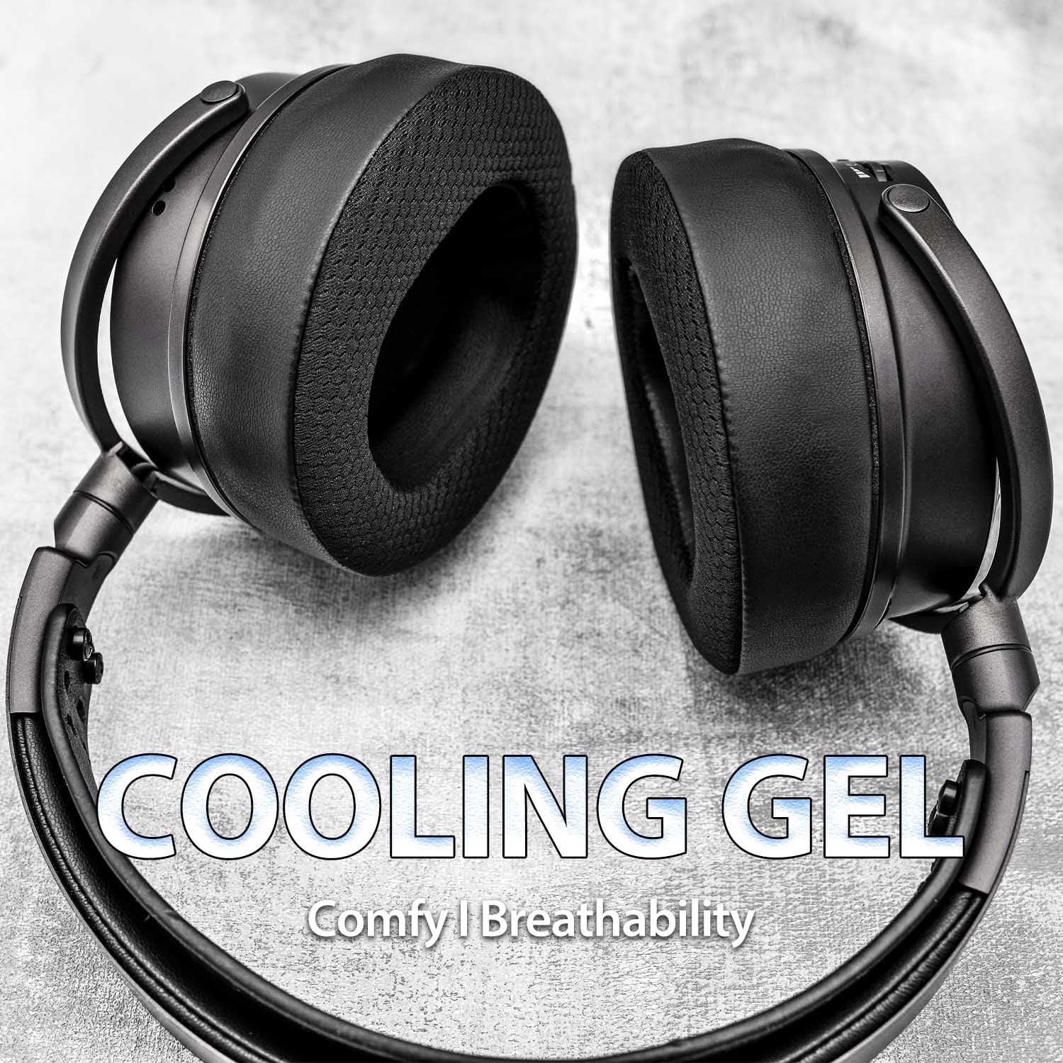 TRANSTEK Replacement Earpads Compatible with Audeze Maxwell Headphones, Maxwell Replacement Ear Cushion, Thickness and Noise Isolation Foam (Cooling Gel Mesh)